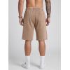 image:imageJMIERR Mens Baggy Sweat Shorts Acid Washed Cotton Relaxed Fit Streetwear Summer Drawstring Casual Shorts with 3 PocketsLight French Beige