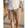 image:imageJMIERR Mens Baggy Sweat Shorts Acid Washed Cotton Relaxed Fit Streetwear Summer Drawstring Casual Shorts with 3 PocketsLight French Beige