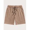image:imageJMIERR Mens Baggy Sweat Shorts Acid Washed Cotton Relaxed Fit Streetwear Summer Drawstring Casual Shorts with 3 PocketsLight French Beige