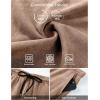 image:imageJMIERR Mens Baggy Sweat Shorts Acid Washed Cotton Relaxed Fit Streetwear Summer Drawstring Casual Shorts with 3 PocketsLight French Beige