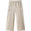 image:imageJMIERR Mens Baggy Wide Leg Cargo Sweatpants Drawstring Waist Adjustable Ankles Pants with Multiple PocketsBeige