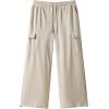 image:imageJMIERR Mens Baggy Wide Leg Cargo Sweatpants Drawstring Waist Adjustable Ankles Pants with Multiple PocketsBeige