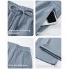 image:imageJMIERR Mens Casual Baggy Pants Lightweight Wide Leg Lounge Travel Pants Streetwear with PocketsBeau Blue