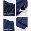 image:imageJMIERR Mens Casual Baggy Pants Lightweight Wide Leg Lounge Travel Pants Streetwear with PocketsBlue