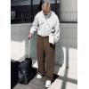 image:imageJMIERR Mens Casual Baggy Pants Lightweight Wide Leg Lounge Travel Pants Streetwear with PocketsBrown
