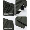 image:imageJMIERR Mens Casual Baggy Pants Lightweight Wide Leg Lounge Travel Pants Streetwear with PocketsGreen