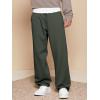 image:imageJMIERR Mens Casual Baggy Pants Lightweight Wide Leg Lounge Travel Pants Streetwear with PocketsGreen