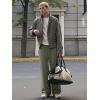 image:imageJMIERR Mens Casual Baggy Pants Lightweight Wide Leg Lounge Travel Pants Streetwear with PocketsGreen Grey