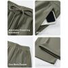 image:imageJMIERR Mens Casual Baggy Pants Lightweight Wide Leg Lounge Travel Pants Streetwear with PocketsGreen Grey