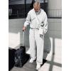 image:imageJMIERR Mens Casual Baggy Pants Lightweight Wide Leg Lounge Travel Pants Streetwear with PocketsLight Grey 2