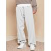 image:imageJMIERR Mens Casual Baggy Pants Lightweight Wide Leg Lounge Travel Pants Streetwear with PocketsLight Grey 2
