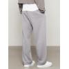 image:imageJMIERR Mens Casual Baggy Pants Lightweight Wide Leg Lounge Travel Pants Streetwear with PocketsLight Grey