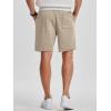 image:imageJMIERR Mens Lounge Sweat Shorts Cable Knit Drawstring Elastic Waist Casual Summer Vacation Beach 75 Inch ShortsLight French Beige