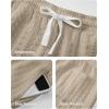 image:imageJMIERR Mens Lounge Sweat Shorts Cable Knit Drawstring Elastic Waist Casual Summer Vacation Beach 75 Inch ShortsLight French Beige