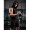 image:imageJMIERR Mens Track Suit Sleeveless Hoodie Tank Tops Workout Shorts 2 Piece Set Acid Wash Cotton Outfits Athletic Gym SweatsuitBlack