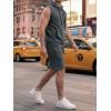 image:imageJMIERR Mens Track Suit Sleeveless Hoodie Tank Tops Workout Shorts 2 Piece Set Acid Wash Cotton Outfits Athletic Gym SweatsuitMedium Grey