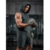 image:imageJMIERR Mens Track Suit Sleeveless Hoodie Tank Tops Workout Shorts 2 Piece Set Acid Wash Cotton Outfits Athletic Gym SweatsuitMedium Grey