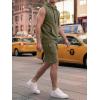 image:imageJMIERR Mens Track Suit Sleeveless Hoodie Tank Tops Workout Shorts 2 Piece Set Acid Wash Cotton Outfits Athletic Gym SweatsuitMoss Green