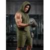 image:imageJMIERR Mens Track Suit Sleeveless Hoodie Tank Tops Workout Shorts 2 Piece Set Acid Wash Cotton Outfits Athletic Gym SweatsuitMoss Green