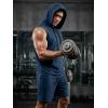 image:imageJMIERR Mens Track Suit Sleeveless Hoodie Tank Tops Workout Shorts 2 Piece Set Acid Wash Cotton Outfits Athletic Gym SweatsuitSail Blue