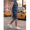 image:imageJMIERR Mens Track Suit Sleeveless Hoodie Tank Tops Workout Shorts 2 Piece Set Acid Wash Cotton Outfits Athletic Gym SweatsuitSail Blue