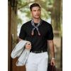 image:imageJMIERR Mens Wool Blend Crewneck Knit Sweater Lightweight TShirt Casual Short Sleeve Pullover for Work Daily DateBlack
