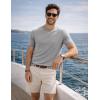 image:imageJMIERR Mens Wool Blend Crewneck Knit Sweater Lightweight TShirt Casual Short Sleeve Pullover for Work Daily DateGrey