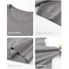 image:imageJMIERR Mens Wool Blend Crewneck Knit Sweater Lightweight TShirt Casual Short Sleeve Pullover for Work Daily DateGrey