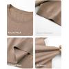 image:imageJMIERR Mens Wool Blend Crewneck Knit Sweater Lightweight TShirt Casual Short Sleeve Pullover for Work Daily DateKhaki