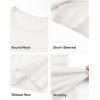 image:imageJMIERR Mens Wool Blend Crewneck Knit Sweater Lightweight TShirt Casual Short Sleeve Pullover for Work Daily DateWhite