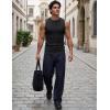 image:imageJMIERR Sleeveless Tank Tops Workout Muscle Gym Ribbed Shirt Athletic Bodybuilding T Shirts1a Black