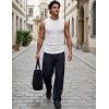 image:imageJMIERR Sleeveless Tank Tops Workout Muscle Gym Ribbed Shirt Athletic Bodybuilding T Shirts1b White