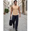 image:imageJMIERR Sleeveless Tank Tops Workout Muscle Gym Ribbed Shirt Athletic Bodybuilding T ShirtsApricot