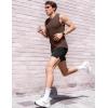 image:imageJMIERR Sleeveless Tank Tops Workout Muscle Gym Ribbed Shirt Athletic Bodybuilding T ShirtsDark Brown