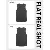 image:imageJMIERR Sleeveless Tank Tops Workout Muscle Gym Ribbed Shirt Athletic Bodybuilding T ShirtsDark Grey