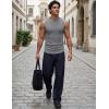 image:imageJMIERR Sleeveless Tank Tops Workout Muscle Gym Ribbed Shirt Athletic Bodybuilding T ShirtsLight Grey