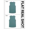 image:imageJMIERR Sleeveless Tank Tops Workout Muscle Gym Ribbed Shirt Athletic Bodybuilding T ShirtsMist Green