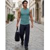 image:imageJMIERR Sleeveless Tank Tops Workout Muscle Gym Ribbed Shirt Athletic Bodybuilding T ShirtsMist Green