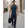 image:imageJMIERR Sleeveless Tank Tops Workout Muscle Gym Ribbed Shirt Athletic Bodybuilding T ShirtsNavy Blue