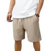 image:imageJMIERR Mens Lounge Sweat Shorts Cable Knit Drawstring Elastic Waist Casual Summer Vacation Beach 75 Inch ShortsLight French Beige