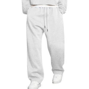 image:imageJMIERR Mens Casual Baggy Pants Lightweight Wide Leg Lounge Travel Pants Streetwear with PocketsLight Grey 2