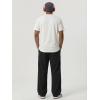 image:imageJMIERR Mens Baggy Loose Fit Raw Hem Sweatpants Casual Drawstring Pants Y2K Wide Leg Stretchy Pants with Pockets0 Black