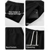 image:imageJMIERR Mens Baggy Loose Fit Raw Hem Sweatpants Casual Drawstring Pants Y2K Wide Leg Stretchy Pants with Pockets0 Black