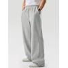 image:imageJMIERR Mens Baggy Loose Fit Raw Hem Sweatpants Casual Drawstring Pants Y2K Wide Leg Stretchy Pants with Pockets1 Light Grey