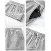 image:imageJMIERR Mens Baggy Loose Fit Raw Hem Sweatpants Casual Drawstring Pants Y2K Wide Leg Stretchy Pants with Pockets1 Light Grey