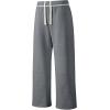 image:imageJMIERR Mens Baggy Loose Fit Raw Hem Sweatpants Casual Drawstring Pants Y2K Wide Leg Stretchy Pants with Pockets2 Dark Grey