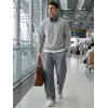 image:imageJMIERR Mens Baggy Loose Fit Raw Hem Sweatpants Casual Drawstring Pants Y2K Wide Leg Stretchy Pants with Pockets2 Dark Grey
