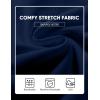 image:imageJMIERR Mens Baggy Loose Fit Raw Hem Sweatpants Casual Drawstring Pants Y2K Wide Leg Stretchy Pants with PocketsA Navy Blue