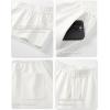 image:imageJMIERR Mens Baggy Loose Fit Raw Hem Sweatpants Casual Drawstring Pants Y2K Wide Leg Stretchy Pants with PocketsA White