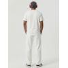 image:imageJMIERR Mens Baggy Loose Fit Raw Hem Sweatpants Casual Drawstring Pants Y2K Wide Leg Stretchy Pants with PocketsA White